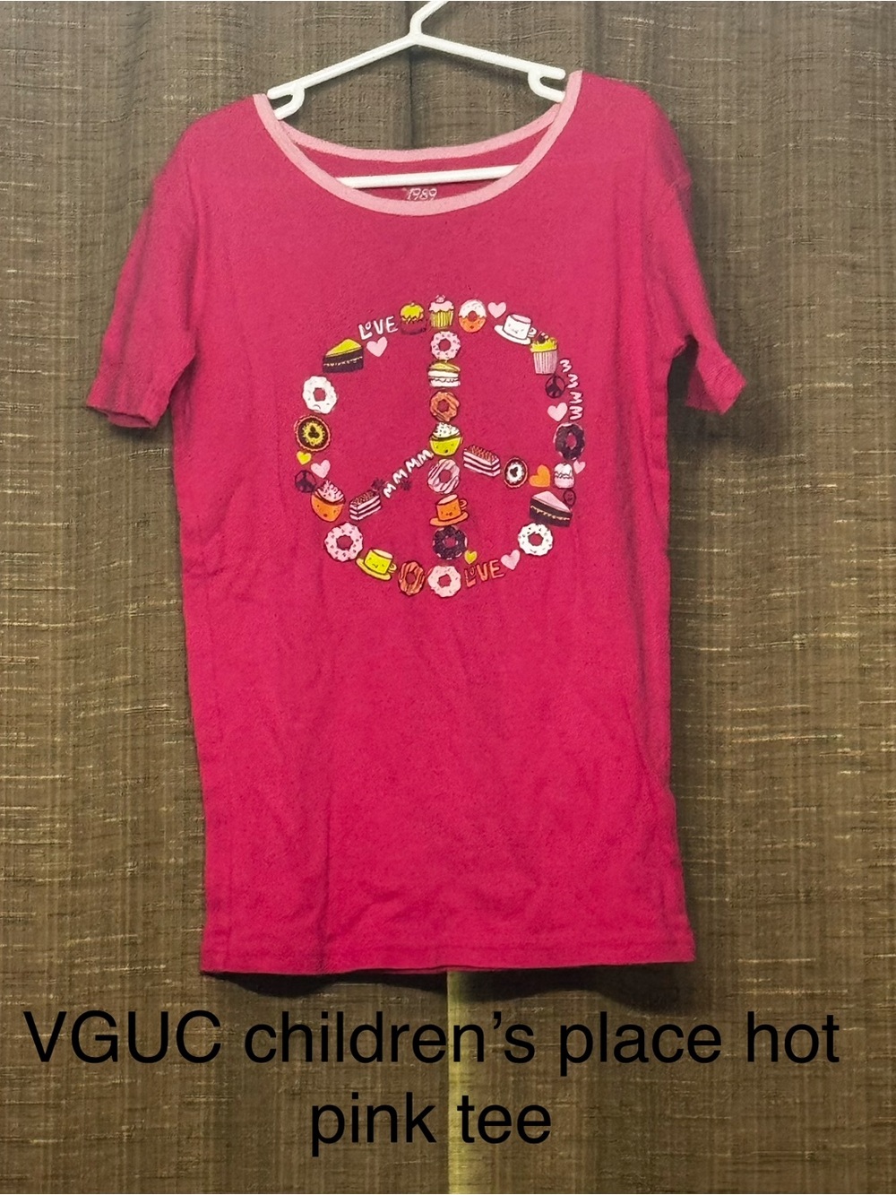 The Children's Place Bright Pink Peace Sign Tee